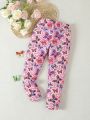 Young Girl Full Print Elastic Waist Leggings