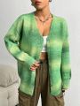 Ombre Drop Shoulder Cardigan