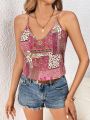 SHEIN Frenchy Vintage Boho Paisley Print Cami Top