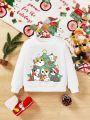 Boys Christmas Print Sweatshirt