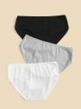 3pack Solid Rib Panty Set