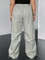 SHEIN EZwear Plus Flap Pocket Side Cargo Pants