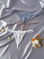 3pcs/Set Women'S Lace Butterfly Knot Thong Underwear