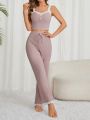 Women'S Lace Camisole And Pants Pajama Set