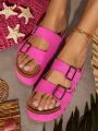 Women's Fashionable Thick-Soled Pink Sandals