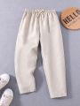 SHEIN Boys' Solid Color Casual Pants