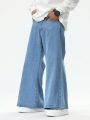 Men's Mid-waist Wide-leg Jeans