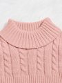 Baby Turtleneck Cable Knit Sweater Dress