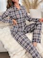 Plaid Printed Homewear Set