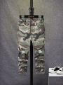 SHEIN Little Boys' Street Style Camouflage Stretch Comfort Denim Irregular Ripped Jeans