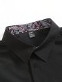 Manfinity LEGND Men's Long Sleeve Casual Shirt With Paisley Printed