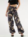 Forever 21 Women's Camouflage Print Drawstring Pants