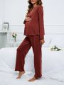 Women's Solid Color Simple Pajamas