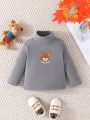 SHEIN Baby Boy 3pcs Bear Print Turtleneck Tee