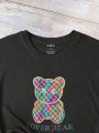 Bear And Letter Graphic Tee