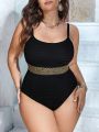 SHEIN Swim Chicsea Plus Size Women's One-piece Swimsuit