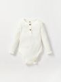 Cozy Cub Baby Boy Solid Color Long Sleeve Bodysuit 2pcs/Set