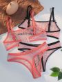 4pcs/Set Women's Lace Lingerie Set