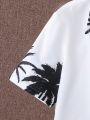 Teenage Boys' Coconut Tree Printed Holiday Shirt