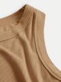 SHEIN BASICS Women's Solid Color Sleeveless Top