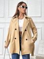 Double Breasted Belted Trench Coat