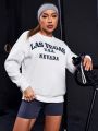 Letter Print Sports Sweatshirt