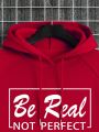 Men'S Letter Printed Hooded Sweatshirt