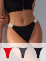 SHEIN Shiny Strap Thong Panties