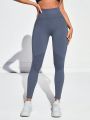 Yoga Basic Solid Color High Waisted Workout Leggings