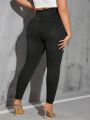 Plus Size Ripped Slim Fit Jeans