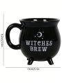 1pc Magic Witch Cauldron & Witch's Brew Coffee Cup, Halloween Party Supplies