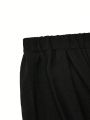 Plus Size Women's Wide Leg Pants With Knotted Waist