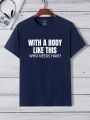 Men's Slogan Printed T-shirt