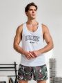 Men's Racerback Monogram Pattern Vest Top