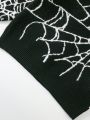 SHEIN Kids HYPEME Young Boys Spider Web Pattern Sweater