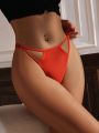 SHEIN Ladies' Solid Color, Slim Chain, Sexy Thong Panties