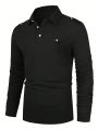 Men's Flip Pocket Casual Polo Shirt