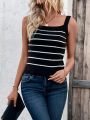 SHEIN LUNE Striped Knit Sweater