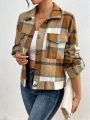 Women's Colorblock Plaid Jacket