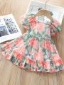 Baby Girls' Chiffon Bubble Sleeve Dress
