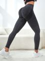 Yoga Basic Solid Color High-Waist Athletic Leggings