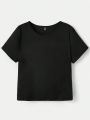 SHEIN CURVE+ Plus Size Round Neck Short Sleeve T-shirt