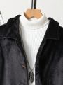 Teen Boy Button Front Coat Without Sweater