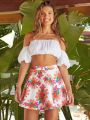 Latina Love Floral Print Skirt