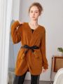 Teenagers (female) Solid Color Furry Long-sleeved Warm Jacket