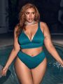 SHEIN Leisure Plus Size Swimsuit Set