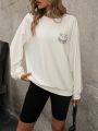 Cartoon Graphic Drop Shoulder Sweatshirt