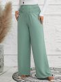 EMERY ROSE Plus Size Shirred Wide Leg Pants