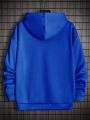 Men'S Plus Size Hooded Sweatshirt With Face Print