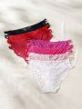 SHEIN 7pcs/set Women's Lace Thongs